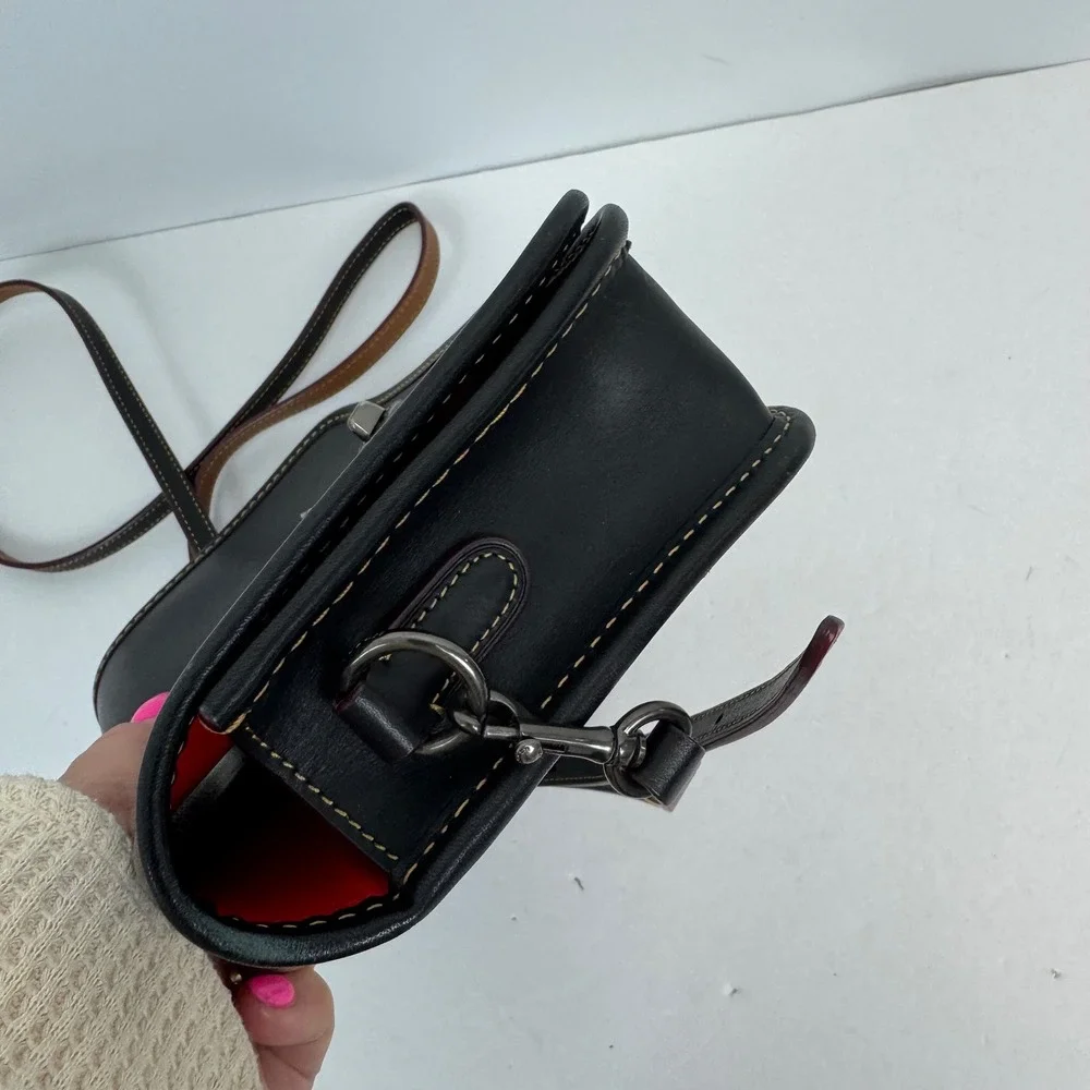 Disney x Coach Mickey Mouse Black Leather Crossbody Bag F59374 Limited Edition